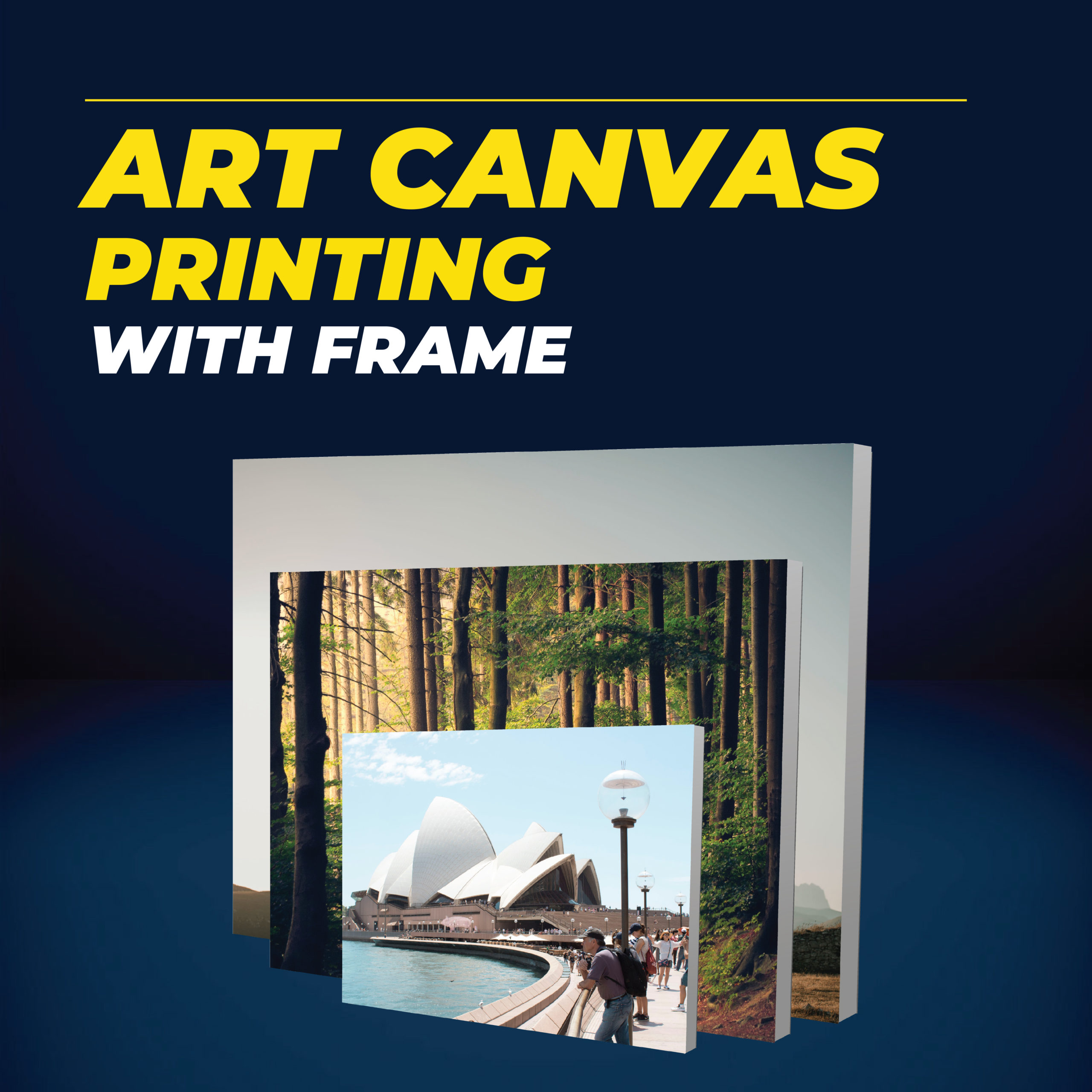 Art Canvas Printing With Frame - FLEXISPRINT