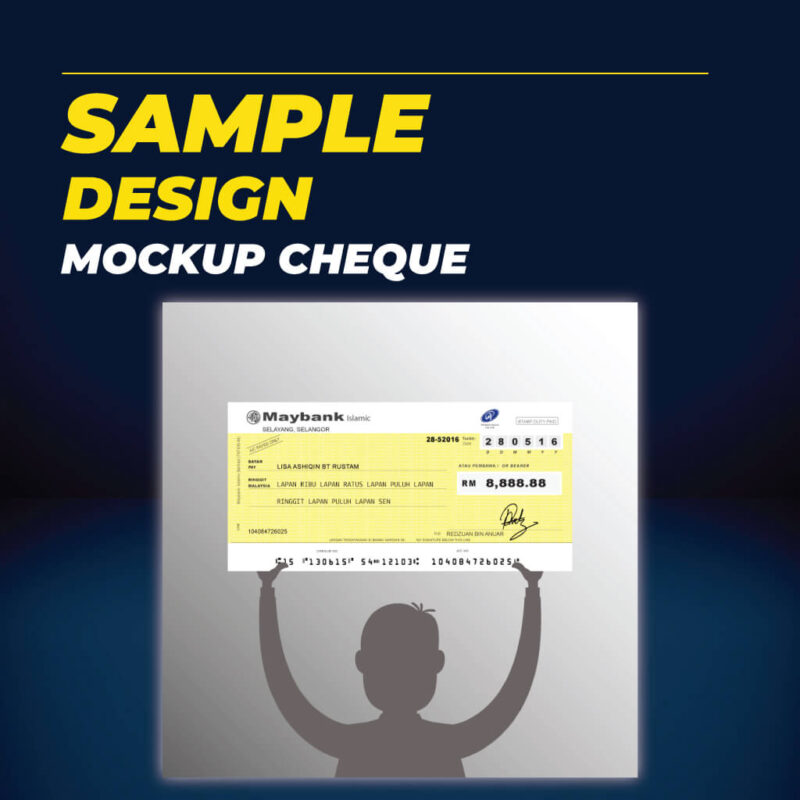 Sample Design - Mockup Cheque - FLEXISPRINT