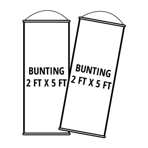 Bunting 2 FT X 5 FT - 2 Pcs