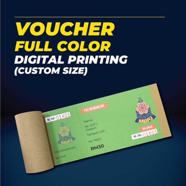 Voucher Full Color (Custom Size) – Digital Printing