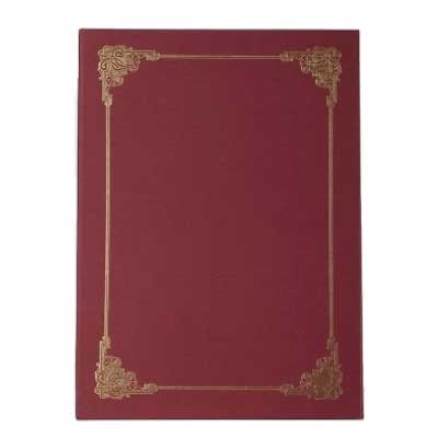 Hard Cover Certificate Holder - Maroon - B.SG