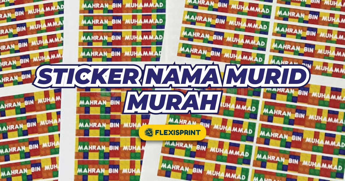 sticker nama murid