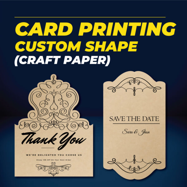 Card Printing – Custom Shape (Craft Paper)